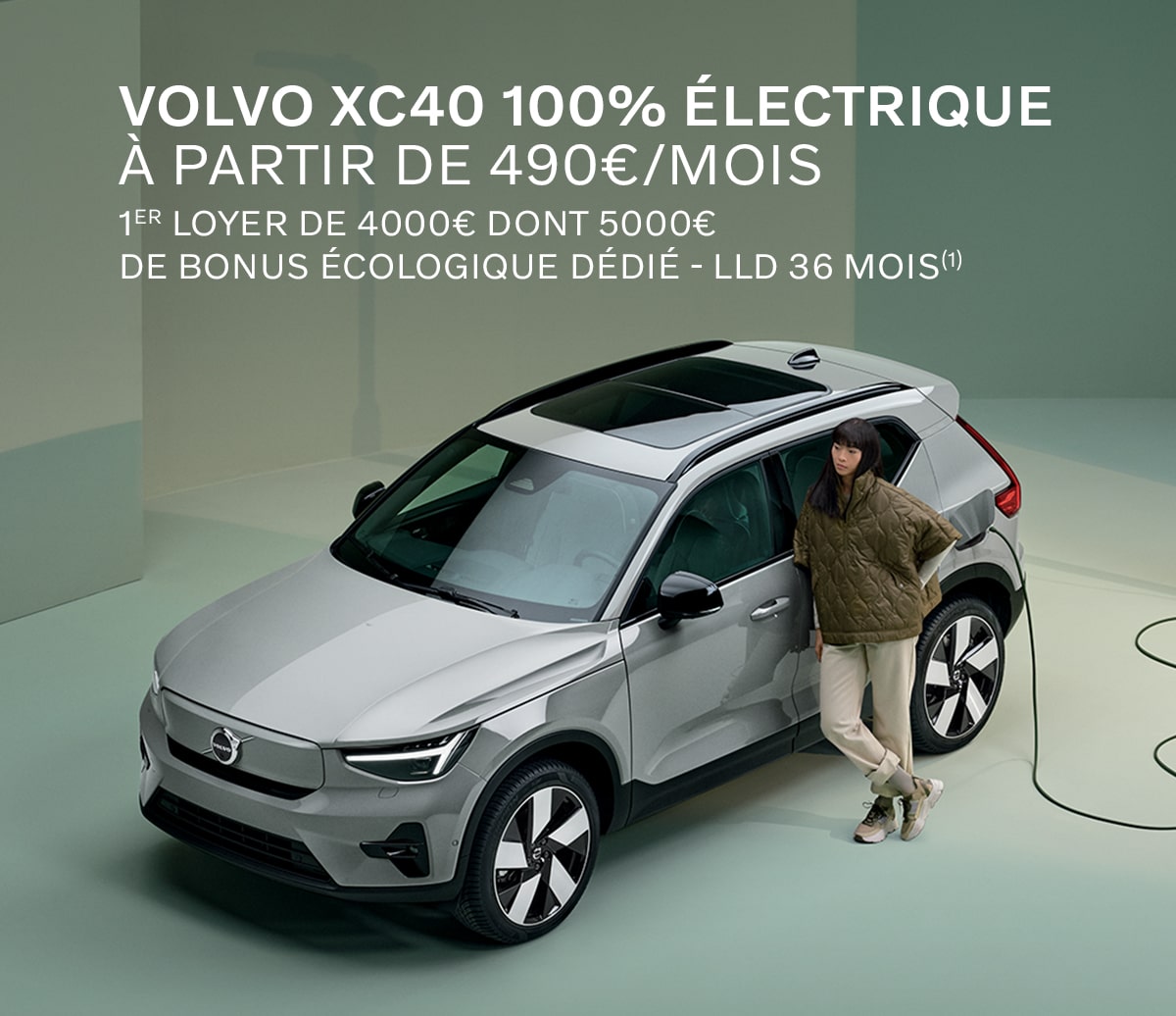 Volvo XC40 100% électrique / À partir de 490€/mois